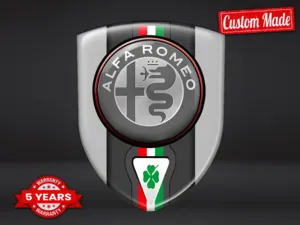 Alfa Romeo Personalised Car Stickers Star High End Minimal